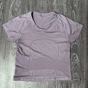 Dusky Lavendar Swiftly Short Sleeve Crop